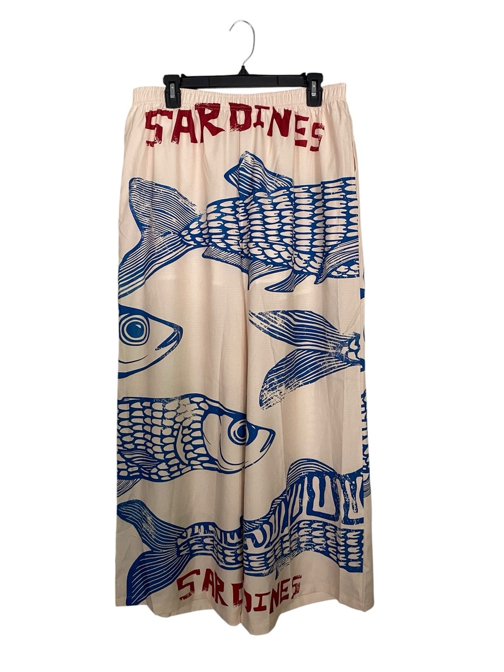 New Viral Nice To Meet You Sardine Pants Wide Leg High Rise Womens Size XL Blue